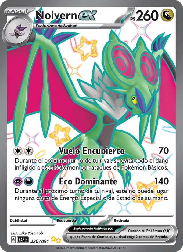 Noivern ex 220 — Paldeas Schicksale (Spanish Pokémon TCG card)