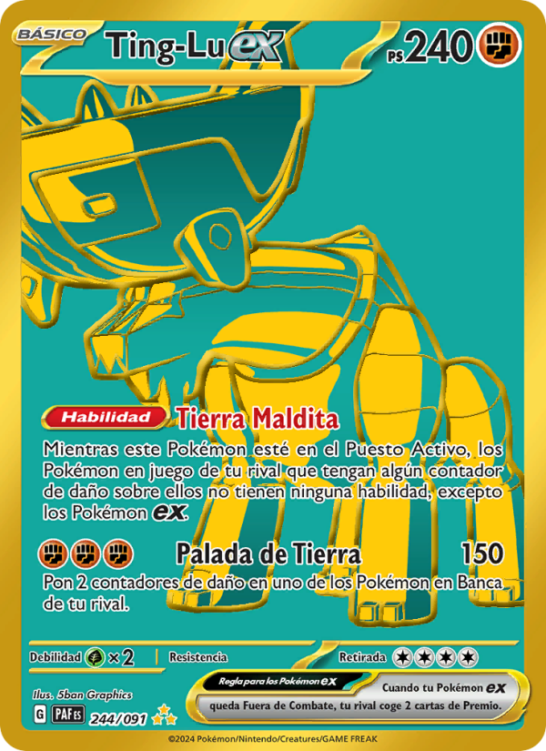 Ting-Lu ex 244 — Paldeas Schicksale (Spanish Pokémon TCG card)