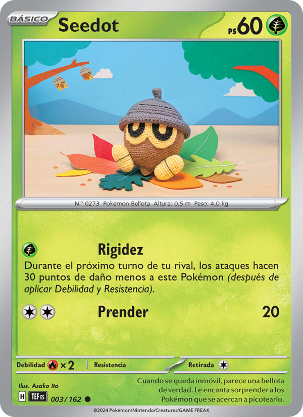 Seedot 003 — Temporal Forces (Spanish Pokémon TCG card)