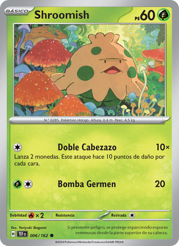 Shroomish 006 — Temporal Forces (Spanish Pokémon TCG card)