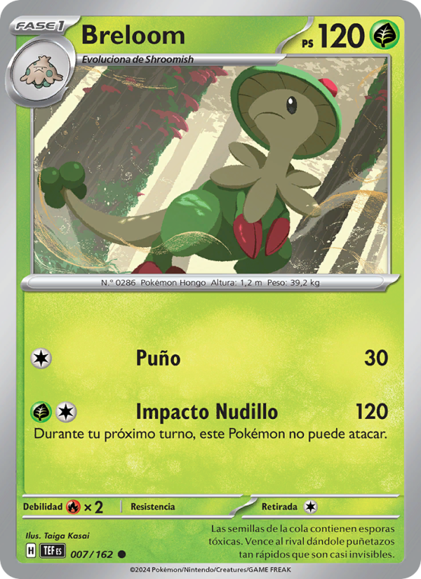 Breloom 007 — Temporal Forces (Spanish Pokémon TCG card)