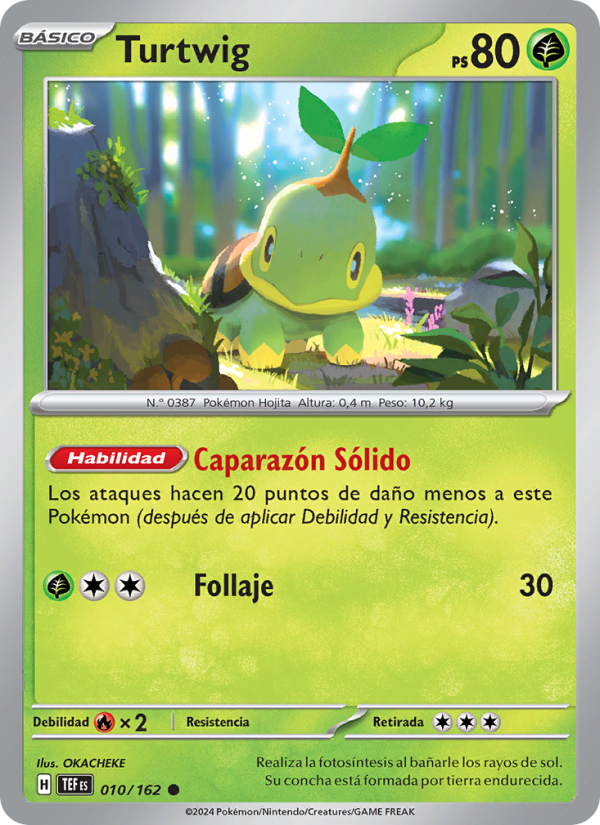 Turtwig 010 — Temporal Forces (Spanish Pokémon TCG card)