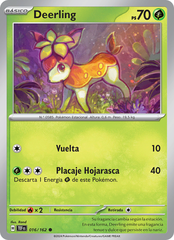 Deerling 016 — Temporal Forces (Spanish Pokémon TCG card)