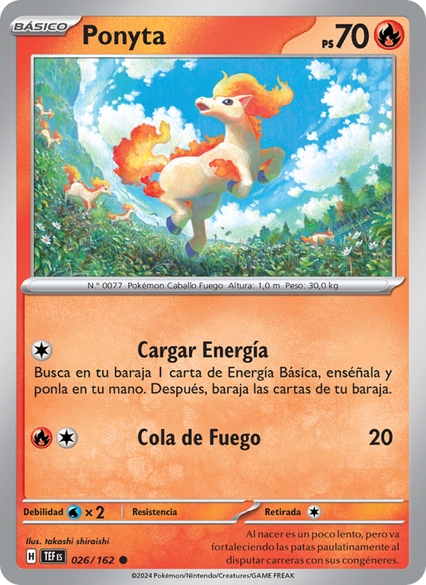 Ponyta 026 — Temporal Forces (Spanish Pokémon TCG card)