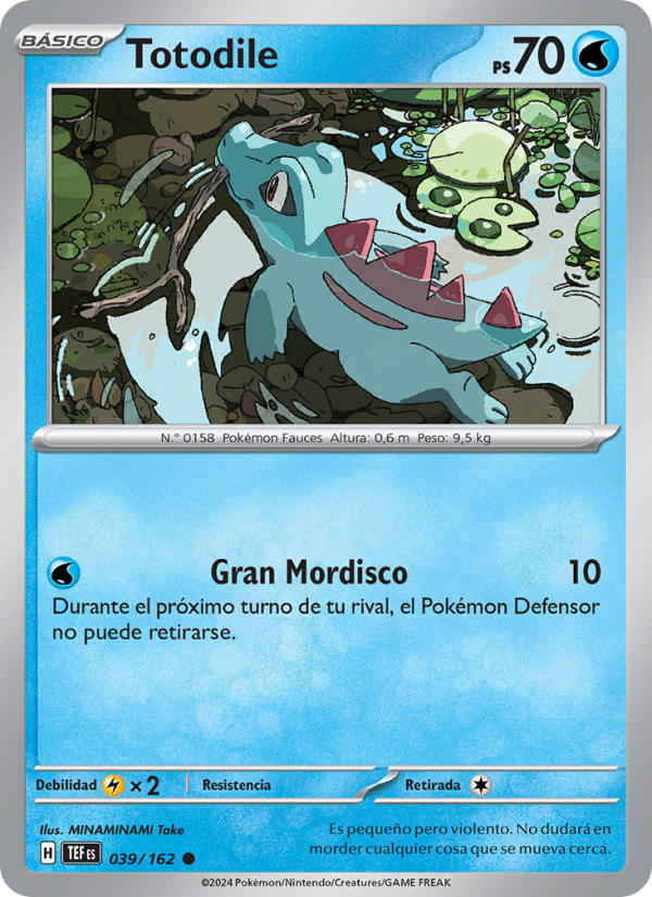 Totodile 039 — Temporal Forces (Spanish Pokémon TCG card)