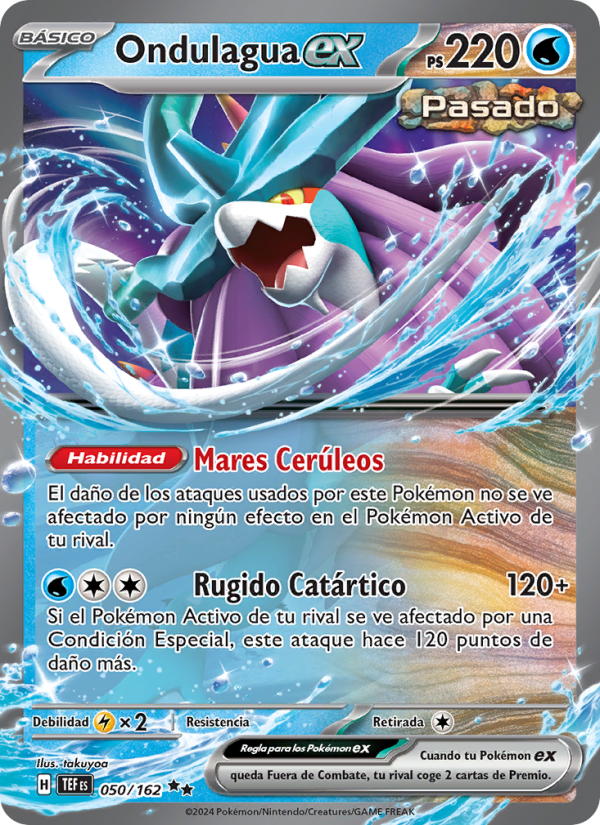 Ondulagua ex 050 — Temporal Forces (Spanish Pokémon TCG card)