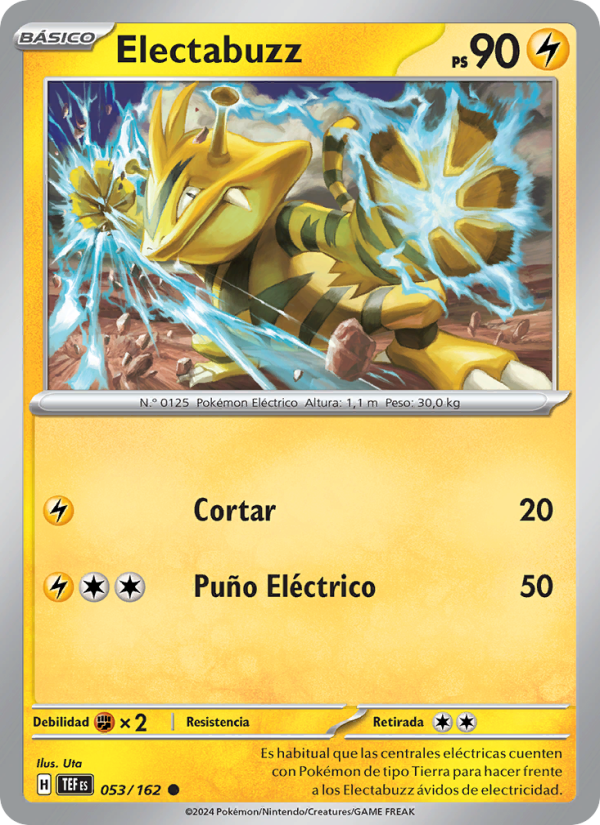 Electabuzz 053 — Temporal Forces (Spanish Pokémon TCG card)