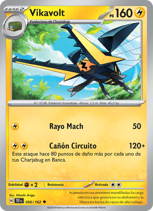 Vikavolt 056 — Temporal Forces (Spanish Pokémon TCG card)