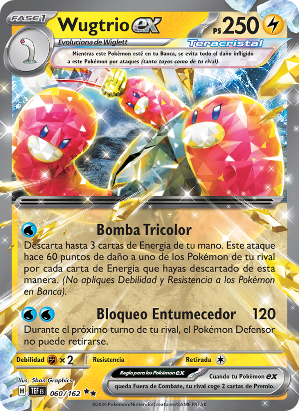 Wugtrio ex 060 — Temporal Forces (Spanish Pokémon TCG card)