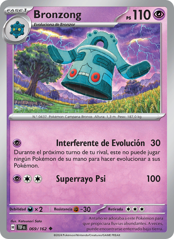 Bronzong 069 — Temporal Forces (Spanish Pokémon TCG card)