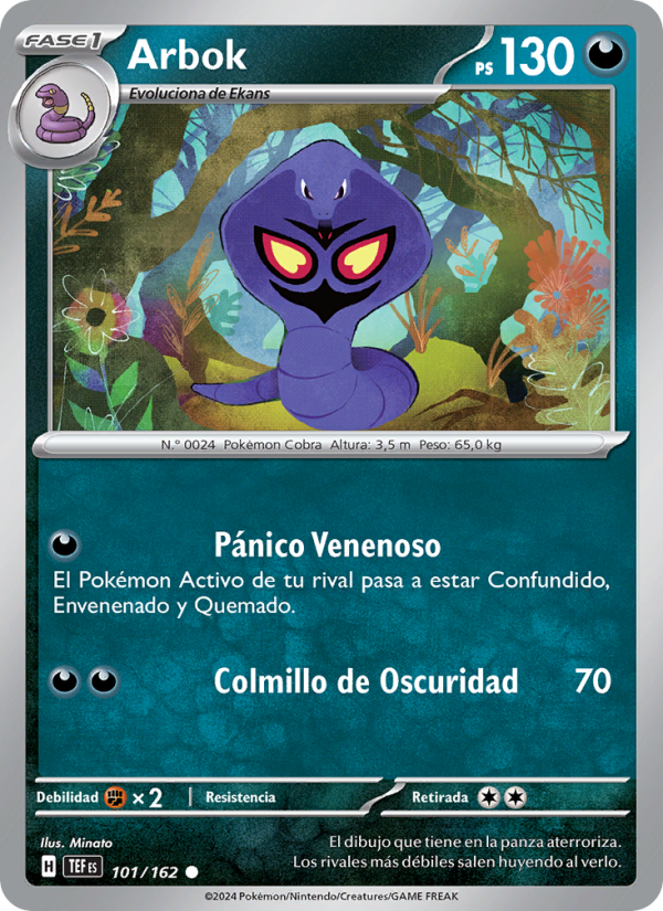 Arbok 101 — Temporal Forces (Spanish Pokémon TCG card)