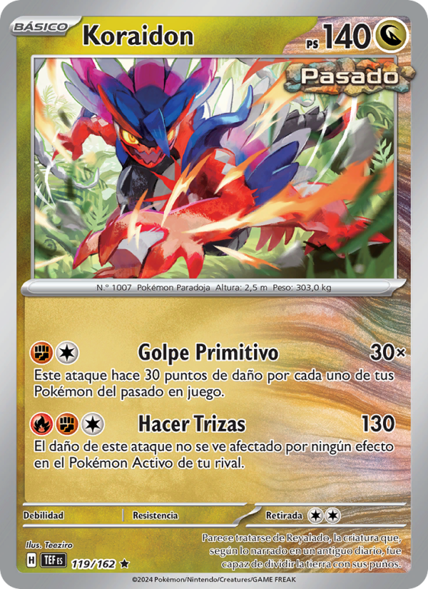 Koraidon 119 — Temporal Forces (Spanish Pokémon TCG card)