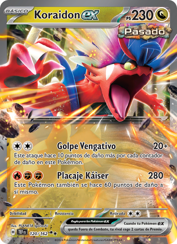 Koraidon ex 120 — Temporal Forces (Spanish Pokémon TCG card)