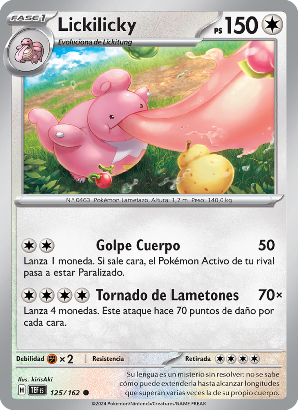 Lickilicky 125 — Temporal Forces (Spanish Pokémon TCG card)
