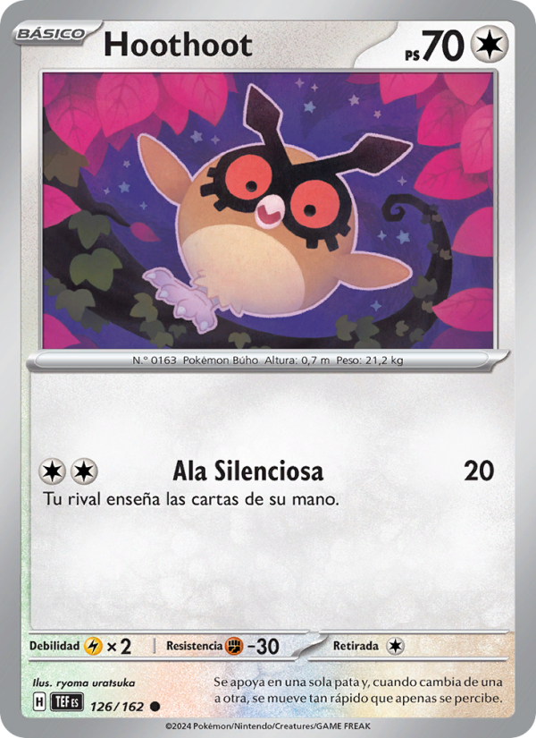 Hoothoot 126 — Temporal Forces (Spanish Pokémon TCG card)
