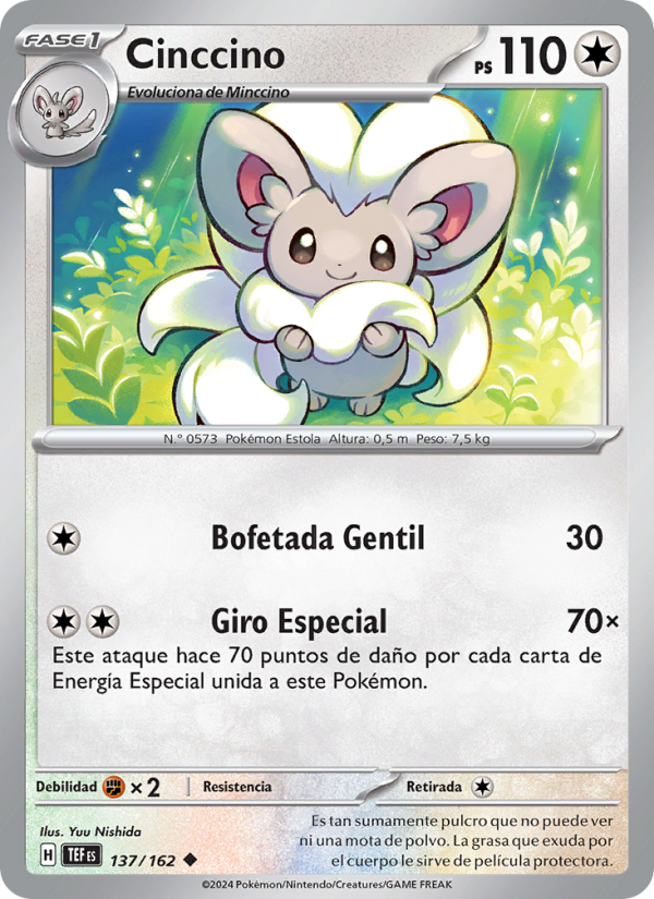 Cinccino 137 — Temporal Forces (Spanish Pokémon TCG card)