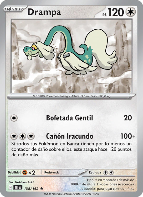 Drampa 138 — Temporal Forces (Spanish Pokémon TCG card)