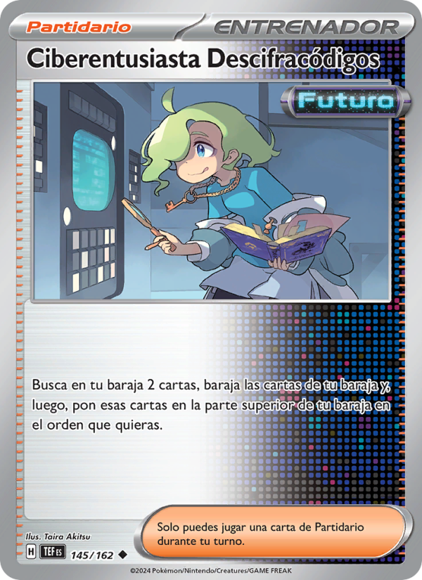 Ciberentusiasta Descifracódigos 145 — Temporal Forces (Spanish Pokémon TCG card)