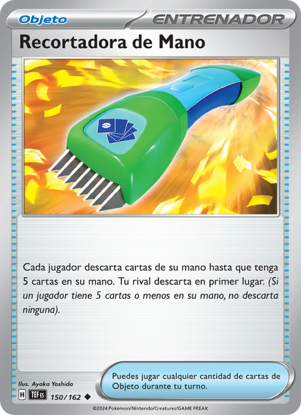 Recortadora de Mano 150 — Temporal Forces (Spanish Pokémon TCG card)