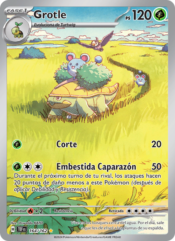 Grotle 164 — Temporal Forces (Spanish Pokémon TCG card)