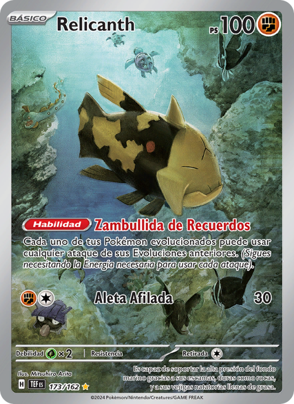 Relicanth 173 — Temporal Forces (Spanish Pokémon TCG card)