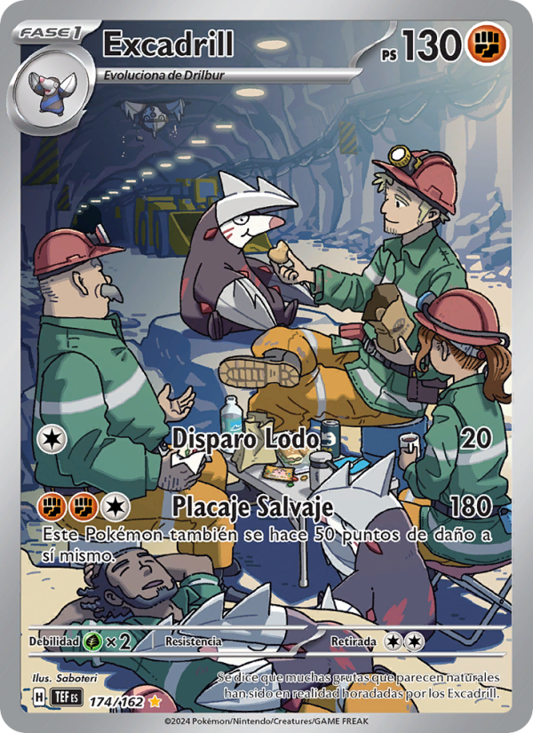 Excadrill 174 — Temporal Forces (Spanish Pokémon TCG card)