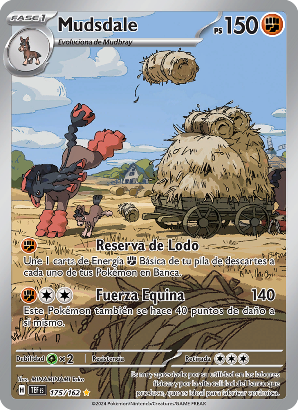 Mudsdale 175 — Temporal Forces (Spanish Pokémon TCG card)