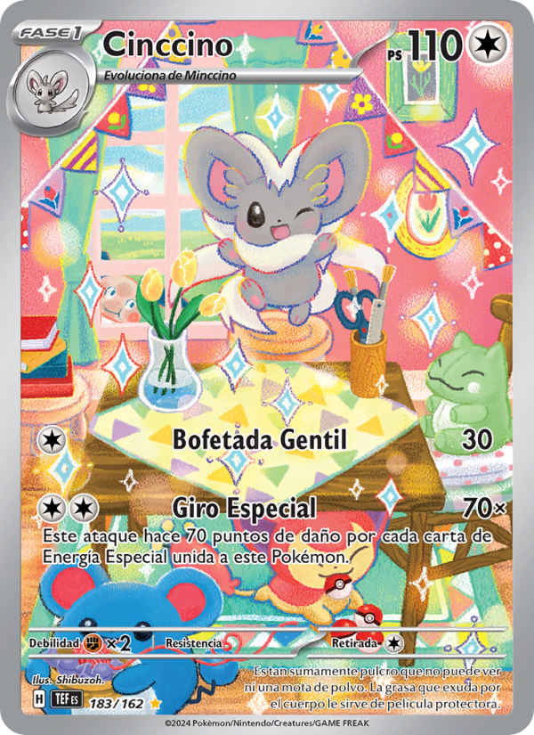 Cinccino 183 — Temporal Forces (Spanish Pokémon TCG card)