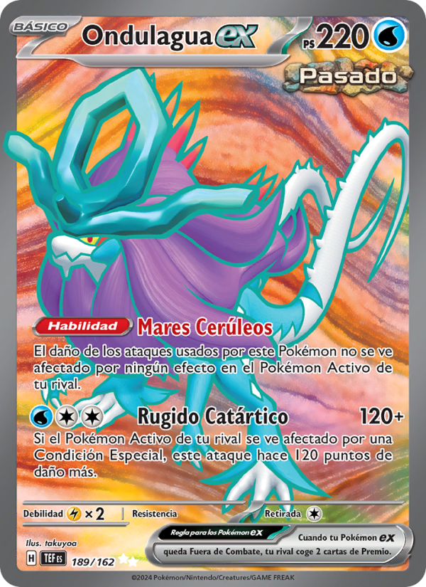 Ondulagua ex 189 — Temporal Forces (Spanish Pokémon TCG card)