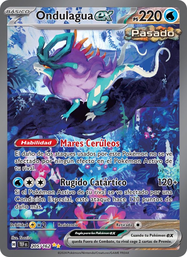 Ondulagua ex 205 — Temporal Forces (Spanish Pokémon TCG card)