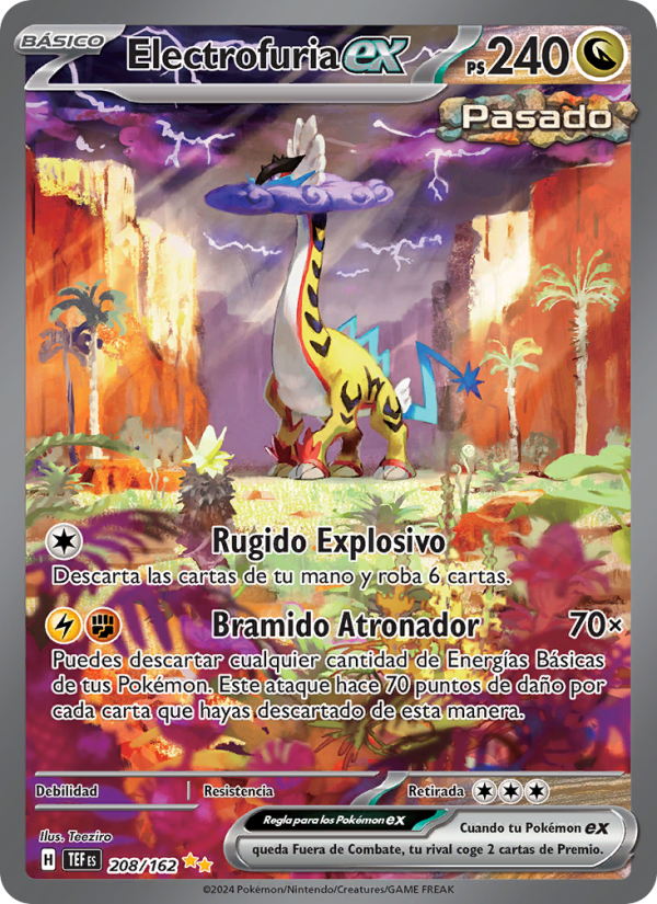 Electrofuria ex 208 — Temporal Forces (Spanish Pokémon TCG card)