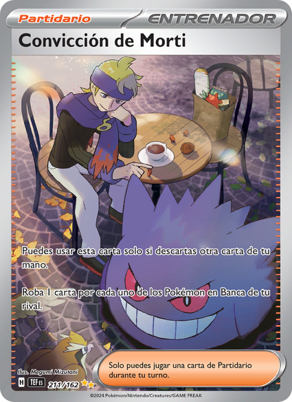 Convicción de Morti 211 — Temporal Forces (Spanish Pokémon TCG card)