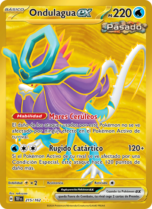 Ondulagua ex 215 — Temporal Forces (Spanish Pokémon TCG card)
