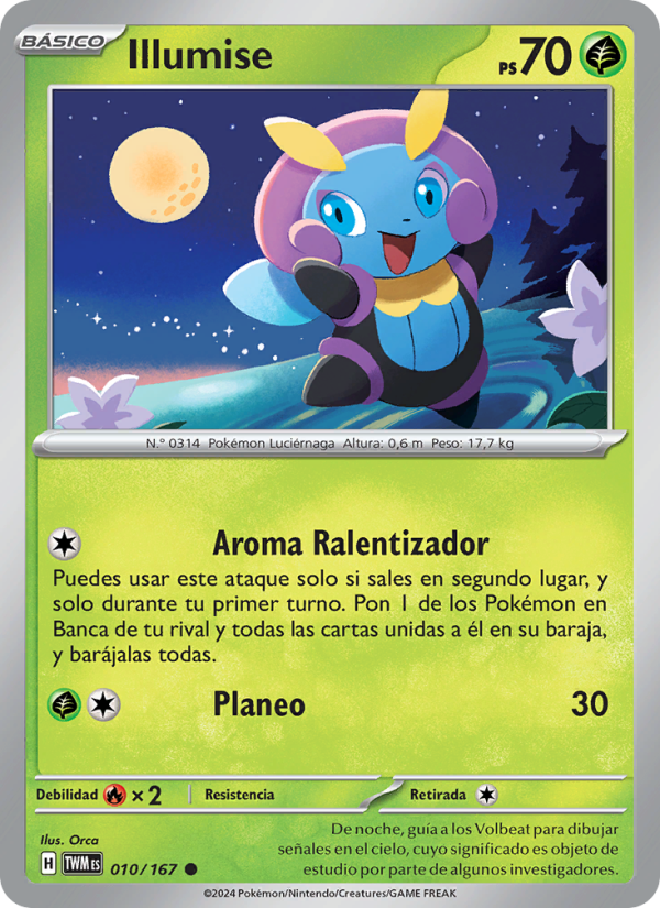 Illumise 010 — Twilight Masquerade (Spanish Pokémon TCG card)