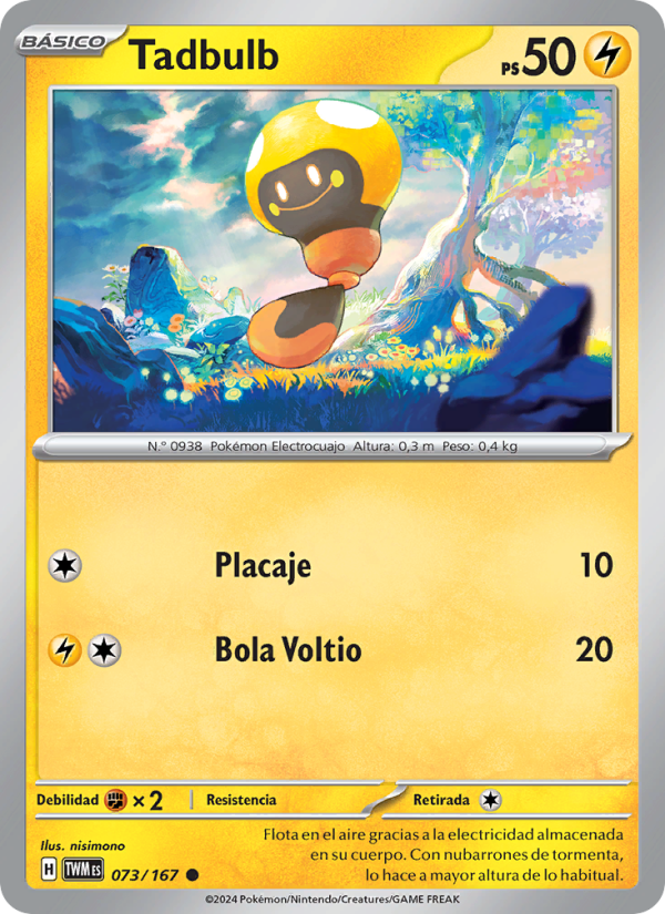 Tadbulb 073 — Twilight Masquerade (Spanish Pokémon TCG card)