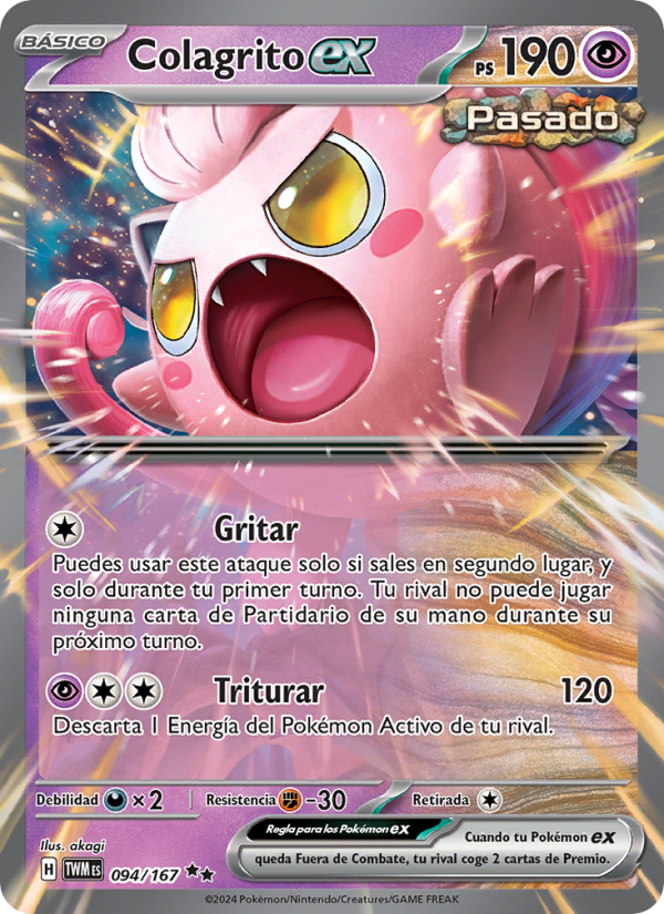 Colagrito ex 094 — Twilight Masquerade (Spanish Pokémon TCG card)