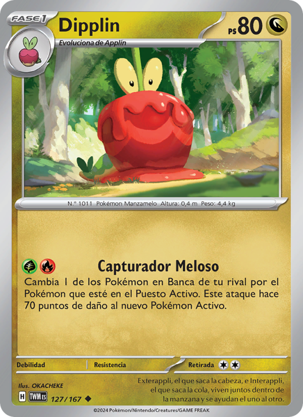 Dipplin 127 — Twilight Masquerade (Spanish Pokémon TCG card)