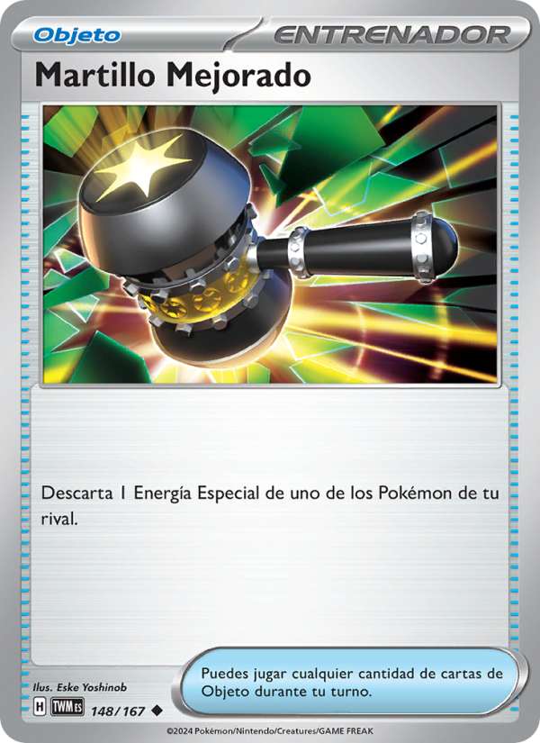 Martillo Mejorado 148 — Twilight Masquerade (Spanish Pokémon TCG card)