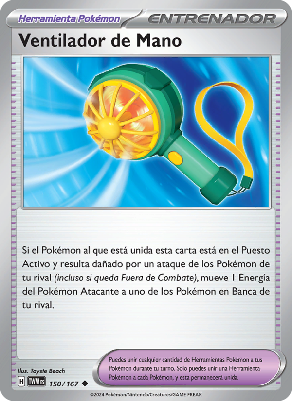 Ventilador de Mano 150 — Twilight Masquerade (Spanish Pokémon TCG card)