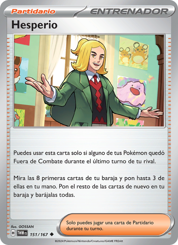 Hesperio 151 — Twilight Masquerade (Spanish Pokémon TCG card)