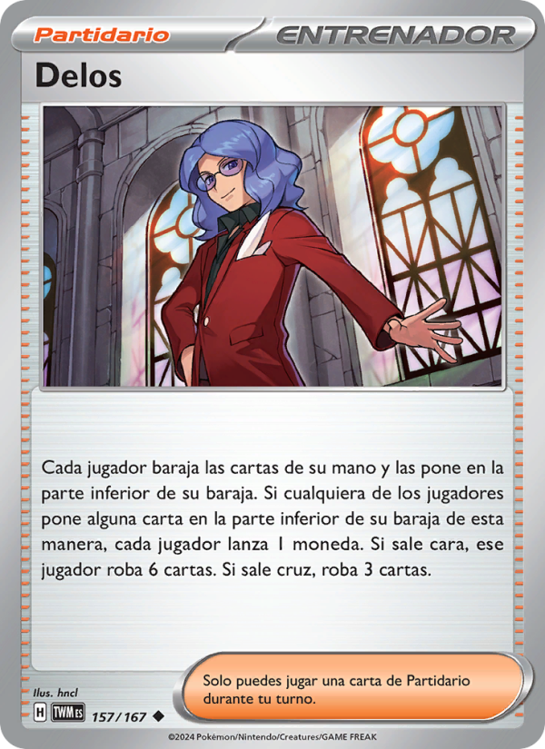 Delos 157 — Twilight Masquerade (Spanish Pokémon TCG card)