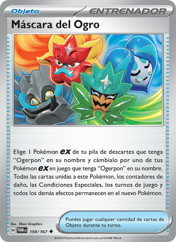 Máscara del Ogro 159 — Twilight Masquerade (Spanish Pokémon TCG card)