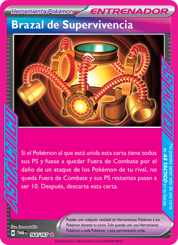 Brazal de Supervivencia 164 — Twilight Masquerade (Spanish Pokémon TCG card)