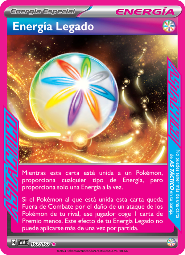 Energía Legado 167 — Twilight Masquerade (Spanish Pokémon TCG card)