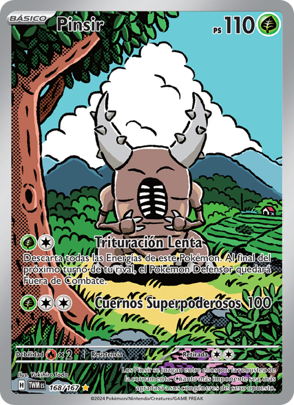 Pinsir 168 — Twilight Masquerade (Spanish Pokémon TCG card)