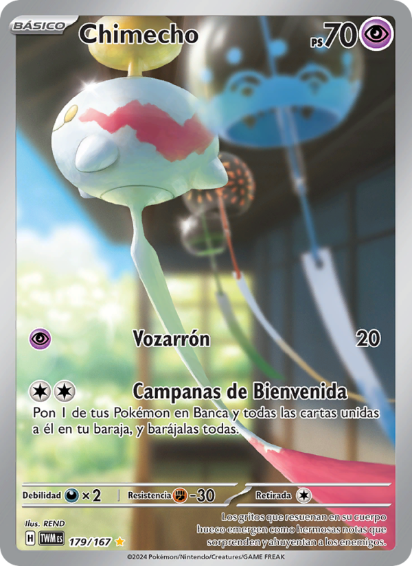 Chimecho 179 — Twilight Masquerade (Spanish Pokémon TCG card)