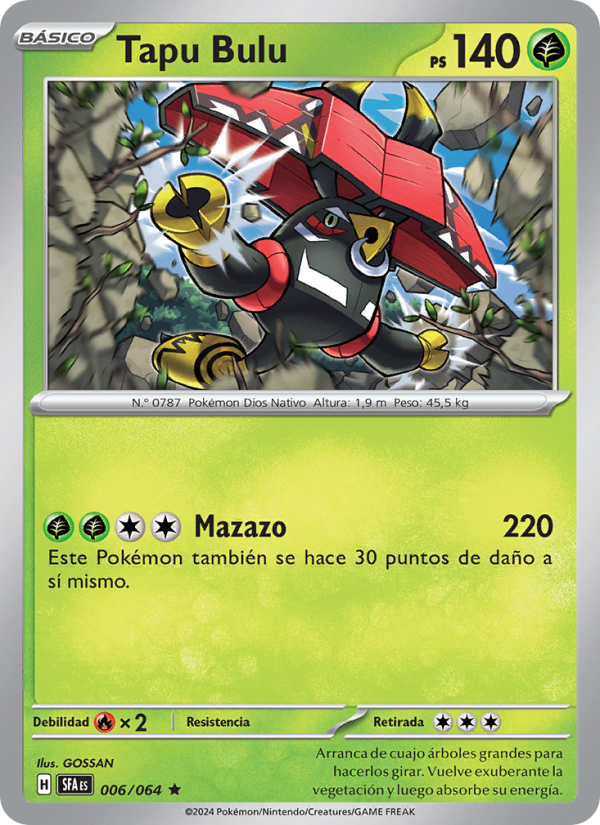 Tapu Bulu 006 — Nebel der Sagen (Spanish Pokémon TCG card)