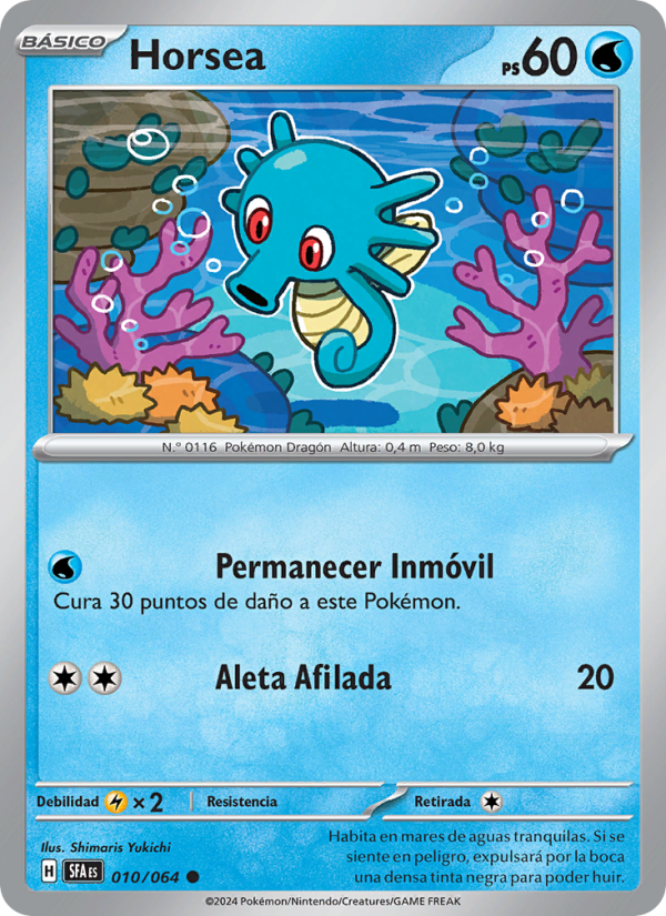 Horsea 010 — Nebel der Sagen (Spanish Pokémon TCG card)
