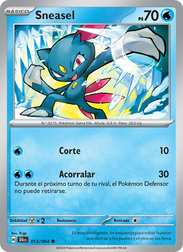 Sneasel 013 — Nebel der Sagen (Spanish Pokémon TCG card)