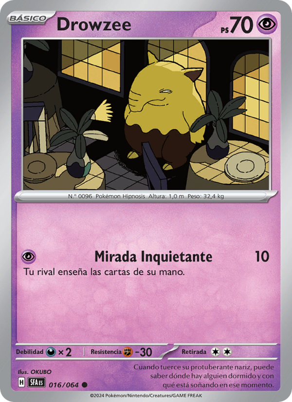 Drowzee 016 — Nebel der Sagen (Spanish Pokémon TCG card)